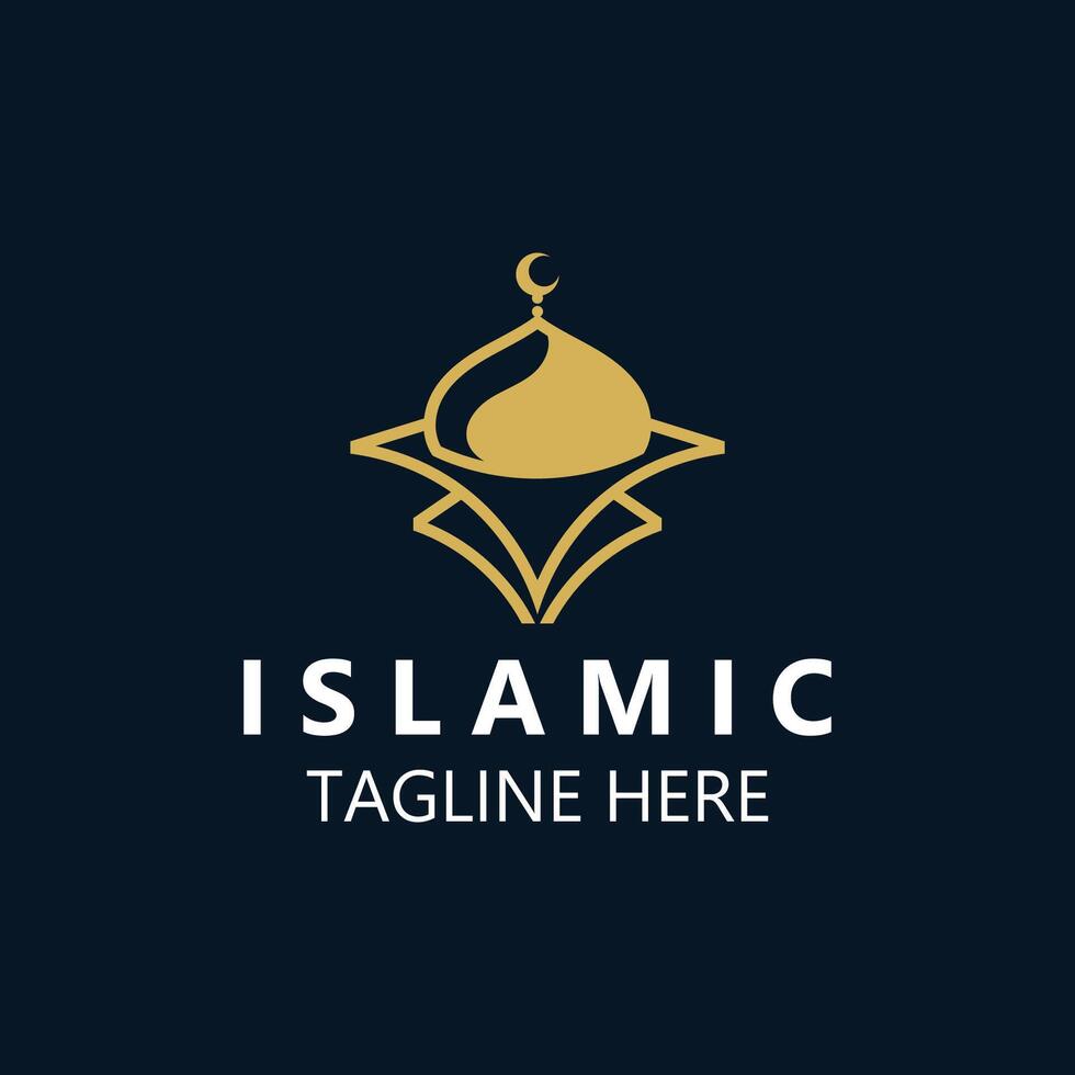 Islamitisch moskee logo ontwerp, sjabloon islamitisch, Islamitisch dag Ramadan vector creatief idee