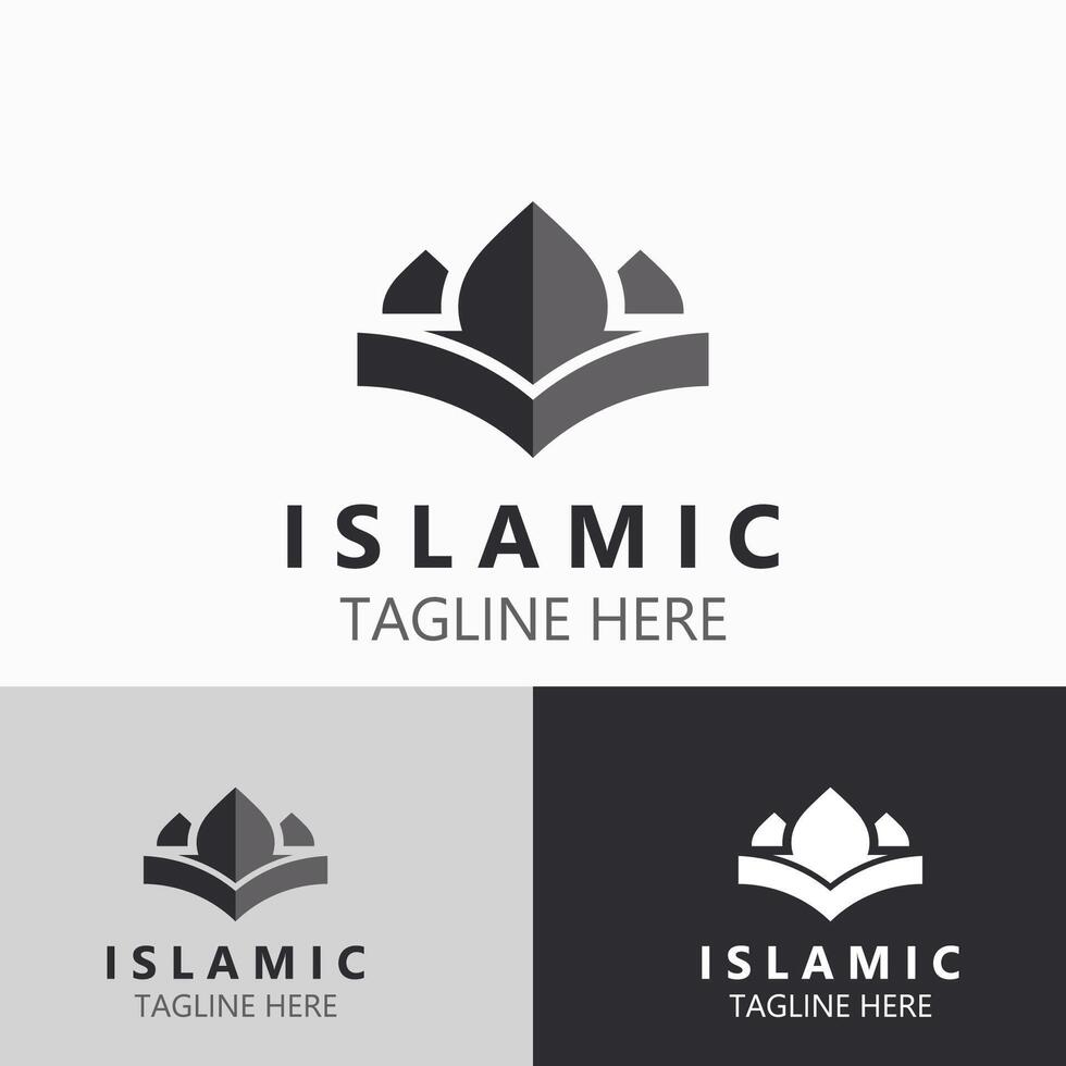Islamitisch moskee logo ontwerp, sjabloon islamitisch, Islamitisch dag Ramadan vector creatief idee