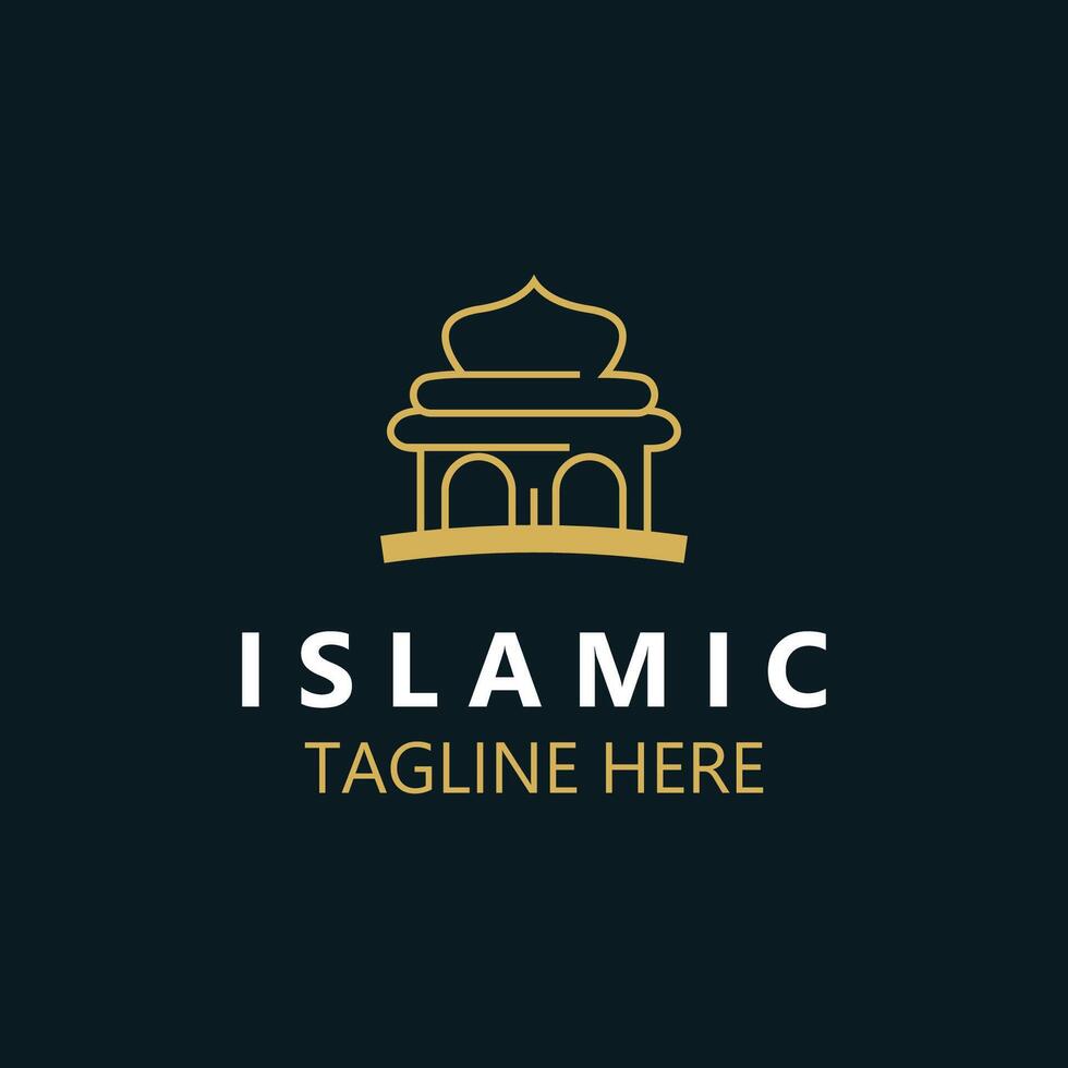 Islamitisch moskee logo ontwerp, sjabloon islamitisch, Islamitisch dag Ramadan vector creatief idee