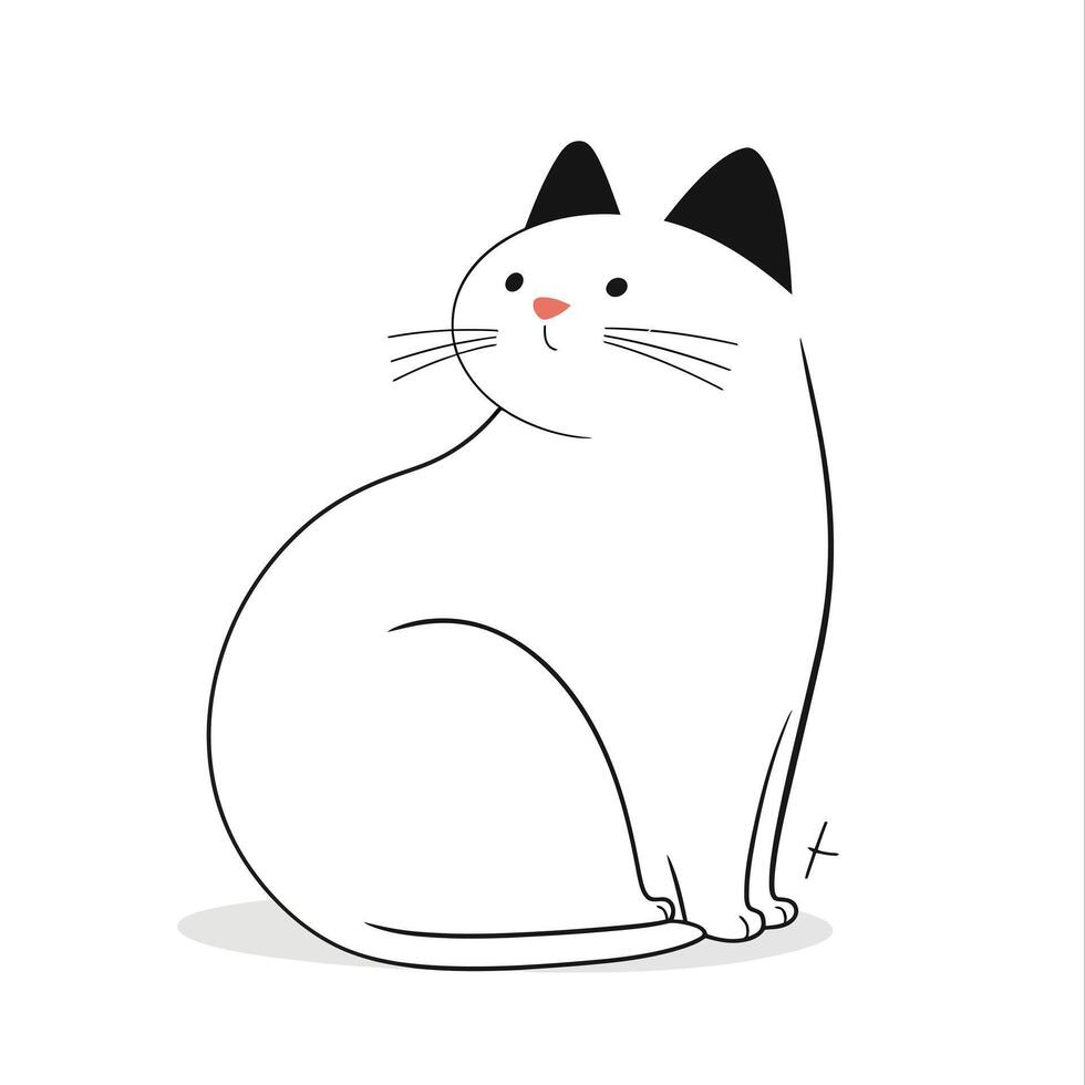 schattige kat illustratie vector