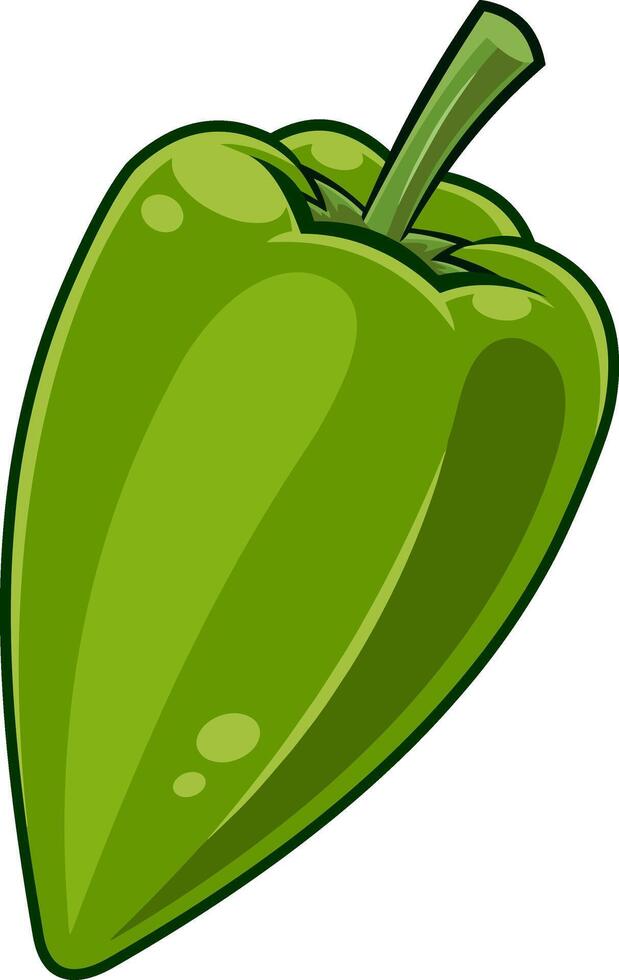 tekenfilm vers groen jalapeno peper. vector hand- getrokken illustratie geïsoleerd Aan transparant achtergrond