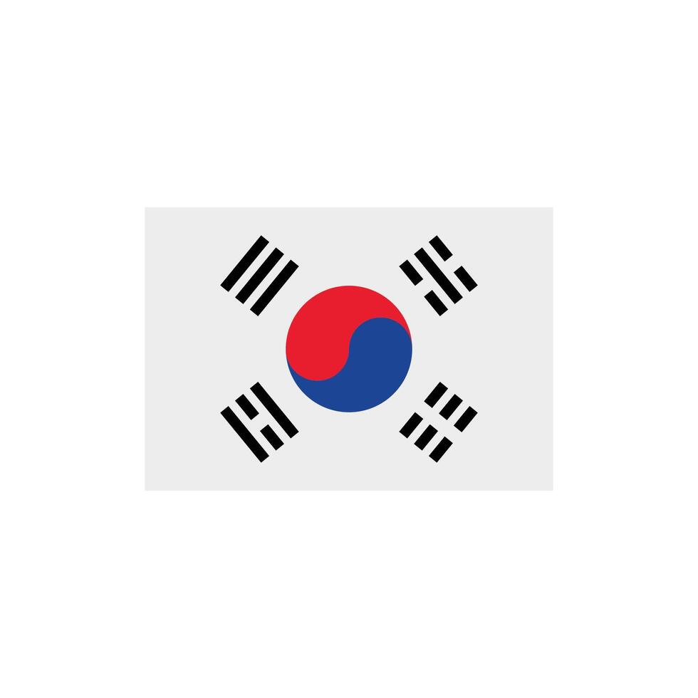 zuiden Korea vlag icoon vector