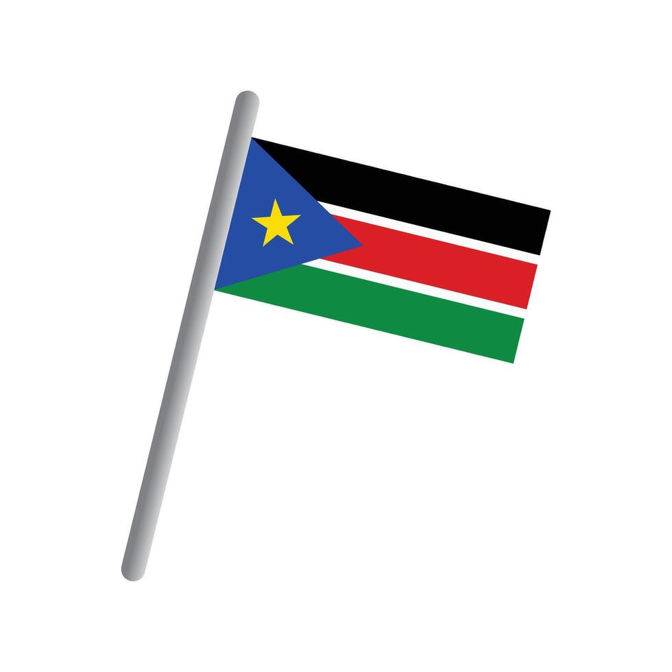 zuiden Soedan vlag icoon vector