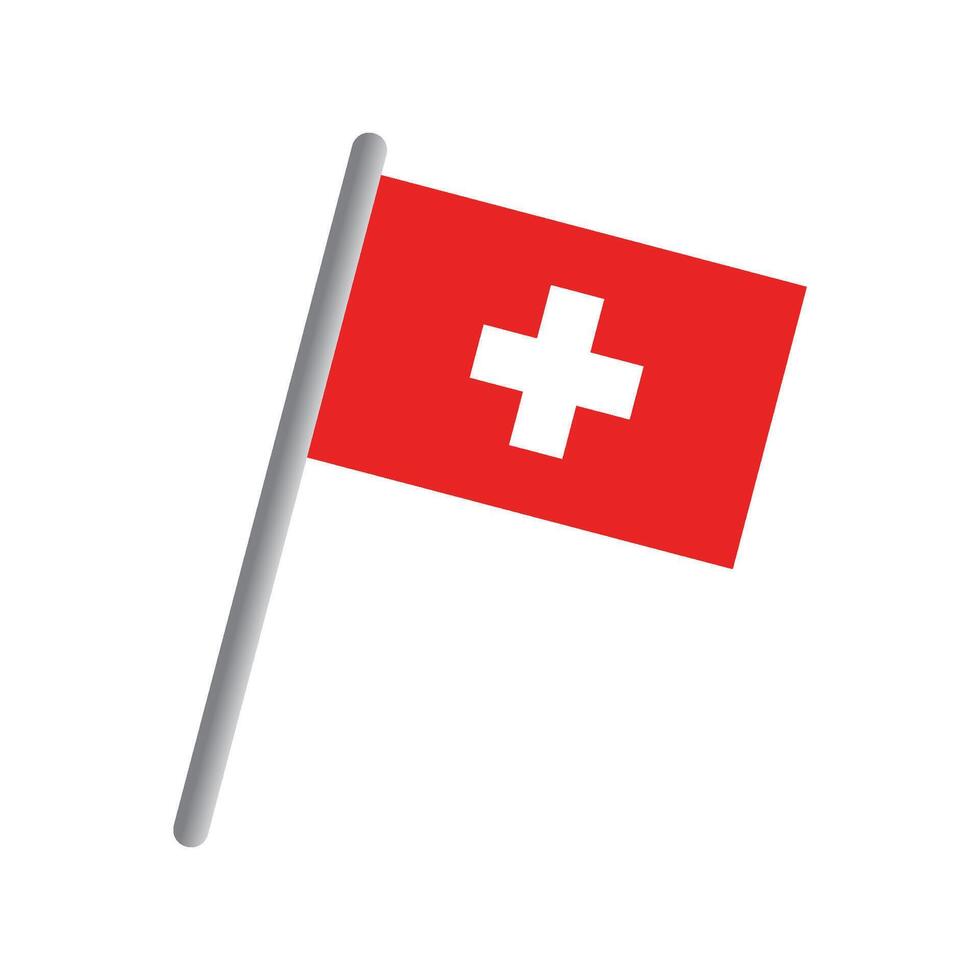Zwitserland vlag icoon vector