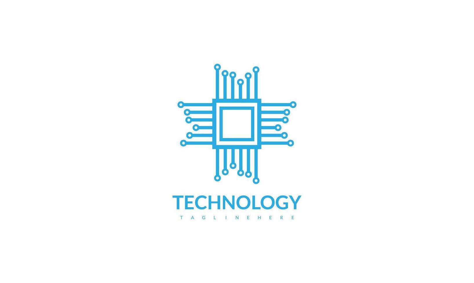 creatief technologie logo ontwerp. vector