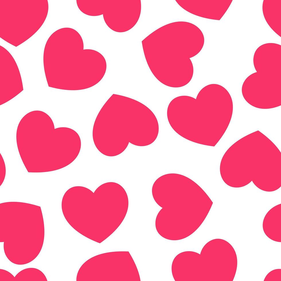 roze hart naadloos patroon met een wit achtergrond vector