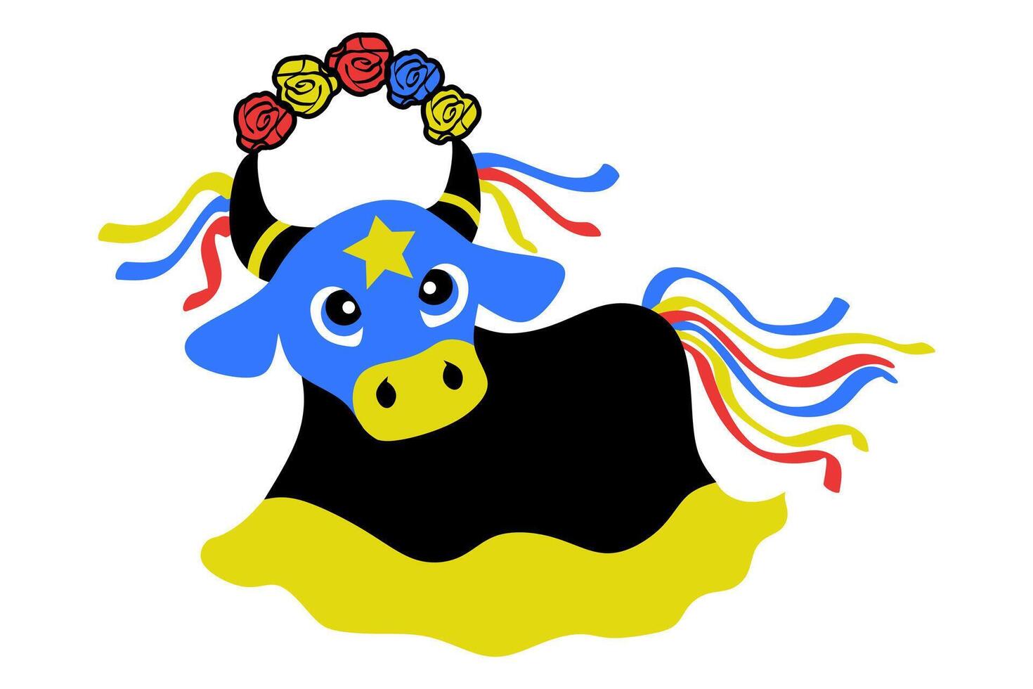 illustratie bumba meu boi symbool schepsel van Brazilië folklore Aan wit achtergrond vector