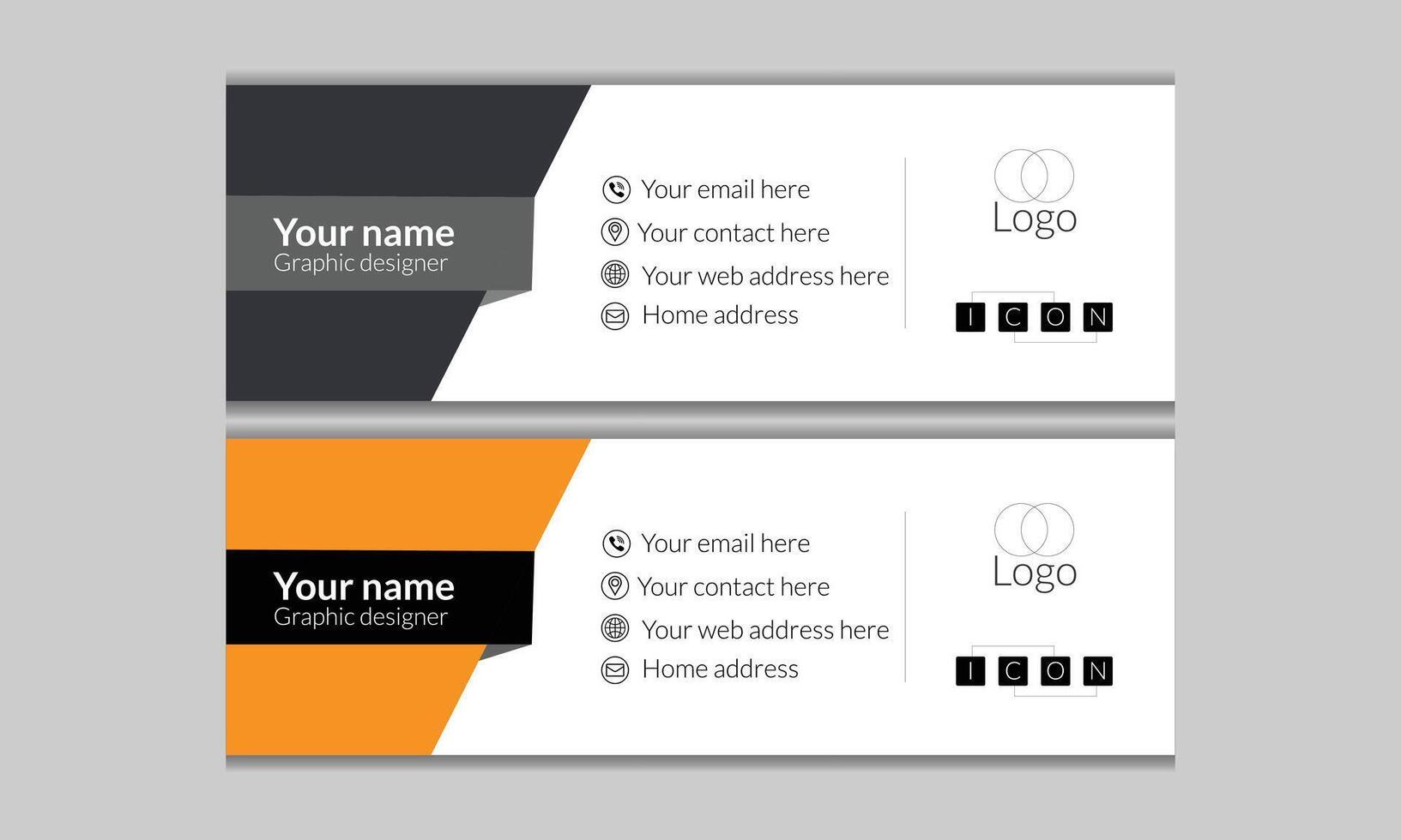 e-mailhandtekening ontwerp vector