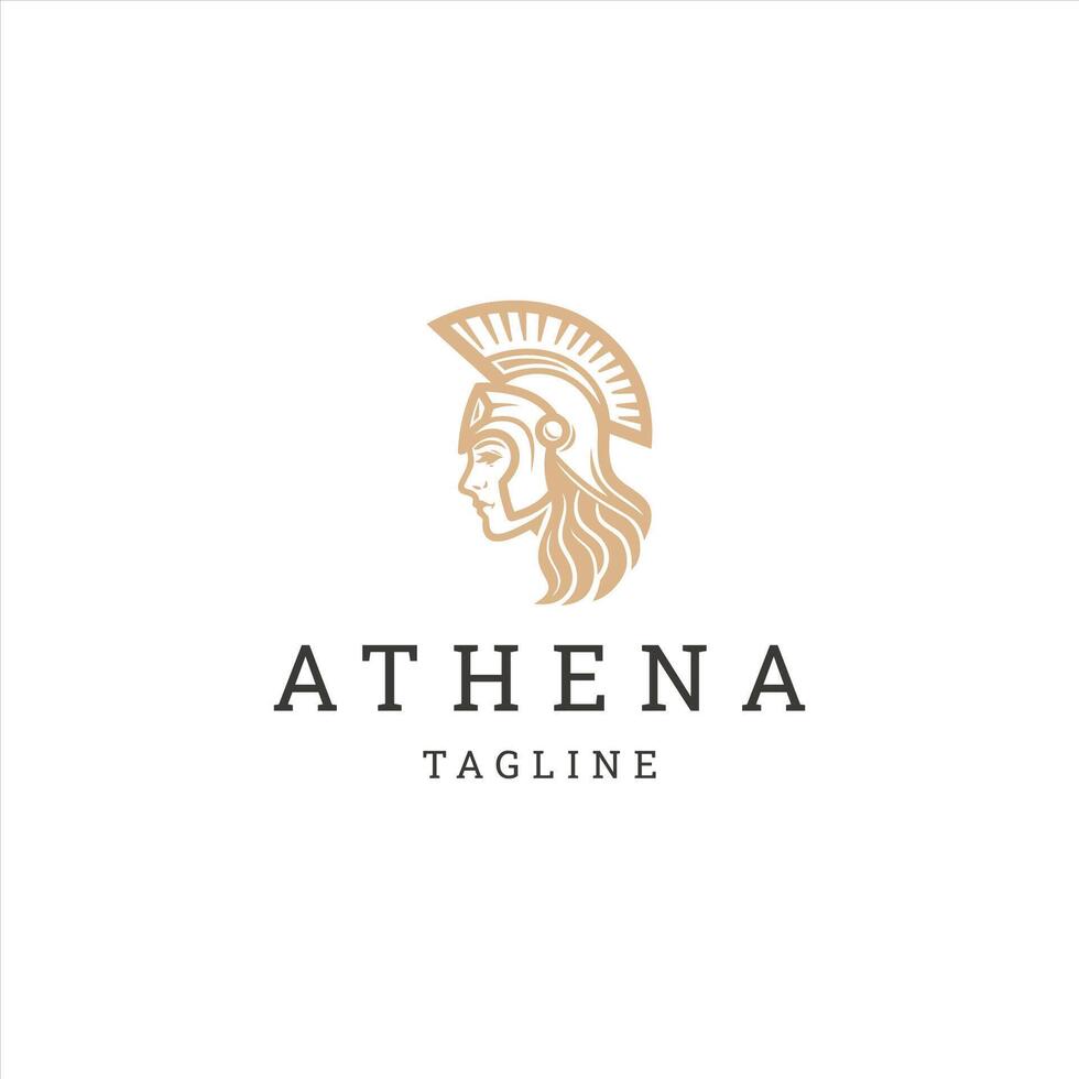 ai gegenereerd athena de godin vector logo ontwerp