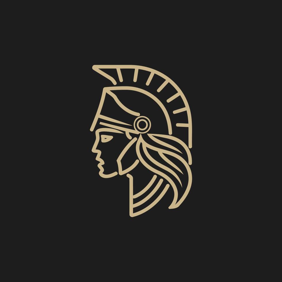 ai gegenereerd athena de godin vector logo ontwerp