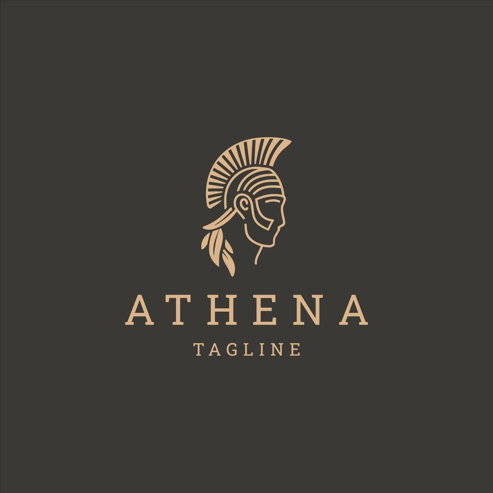 ai gegenereerd athena de godin vector logo ontwerp