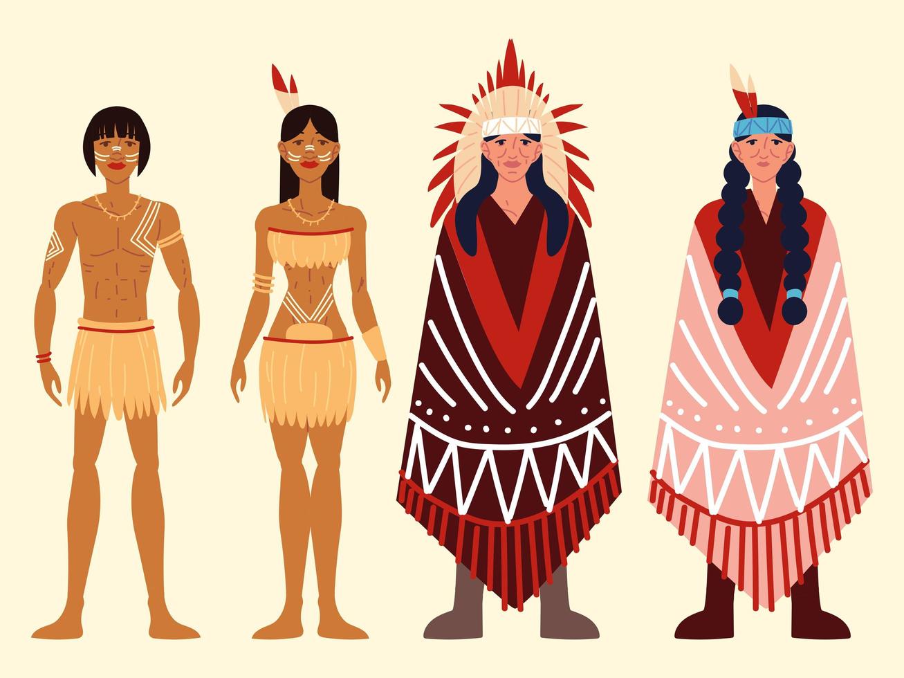 inheemse inheemse mensen vector