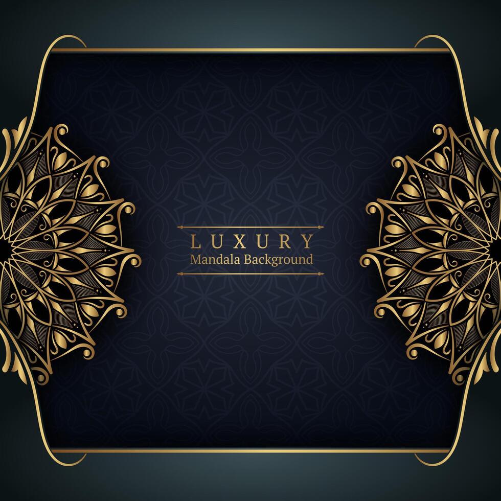 luxe achtergrond, met goud mandala ornament vector