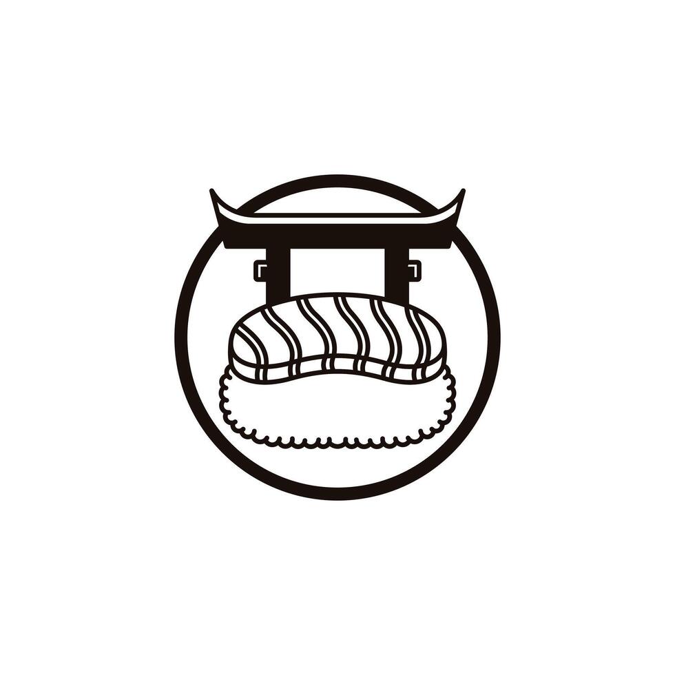 vector logo kunst voor klein bedrijf winkel en spel bedrijf. sushi voedsel ontwerp bedrijf