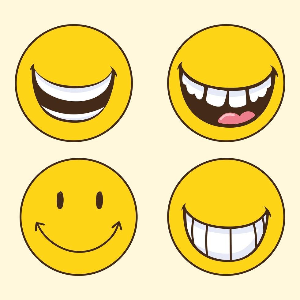 emoticons glimlach gelukkig vector