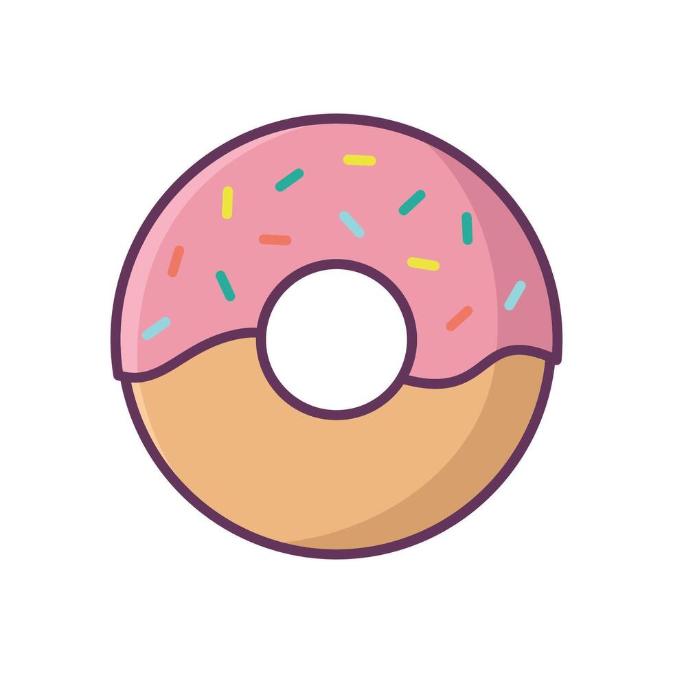 donut icoon vector ontwerp sjabloon in wit achtergrond