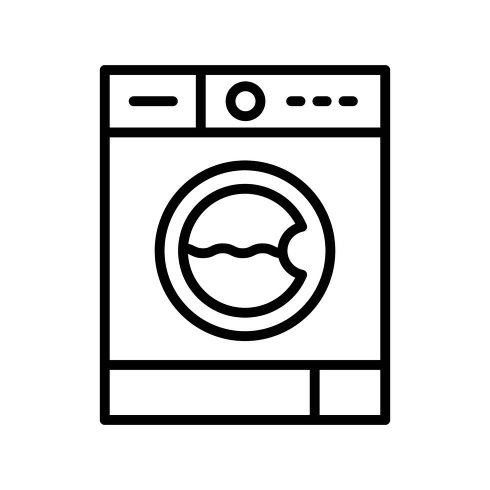 het wassen machine icoon vector ontwerp sjabloon in wit achtergrond