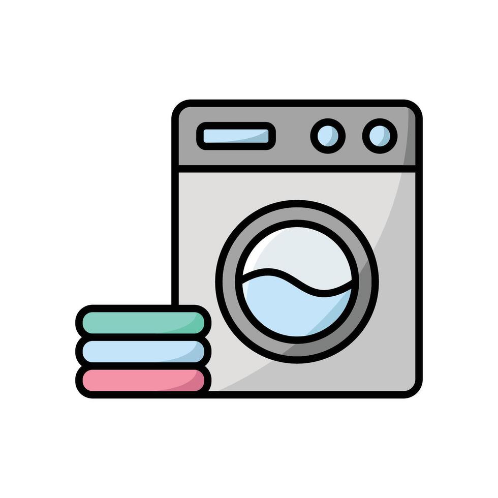 het wassen machine icoon vector ontwerp sjabloon in wit achtergrond