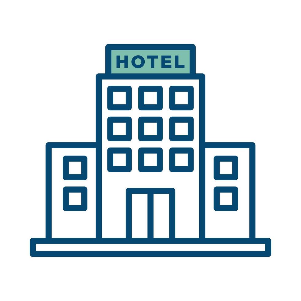 hotel gebouw icoon vector ontwerp sjabloon in wit achtergrond