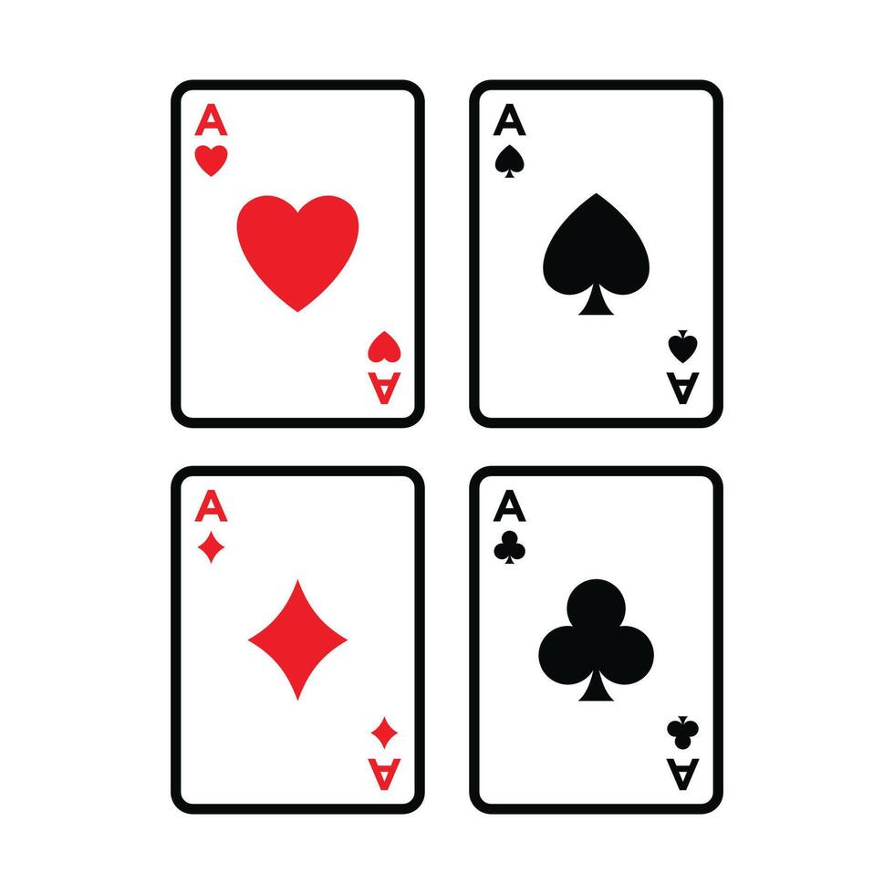 poker kaart icoon vector ontwerp sjabloon in wit achtergrond