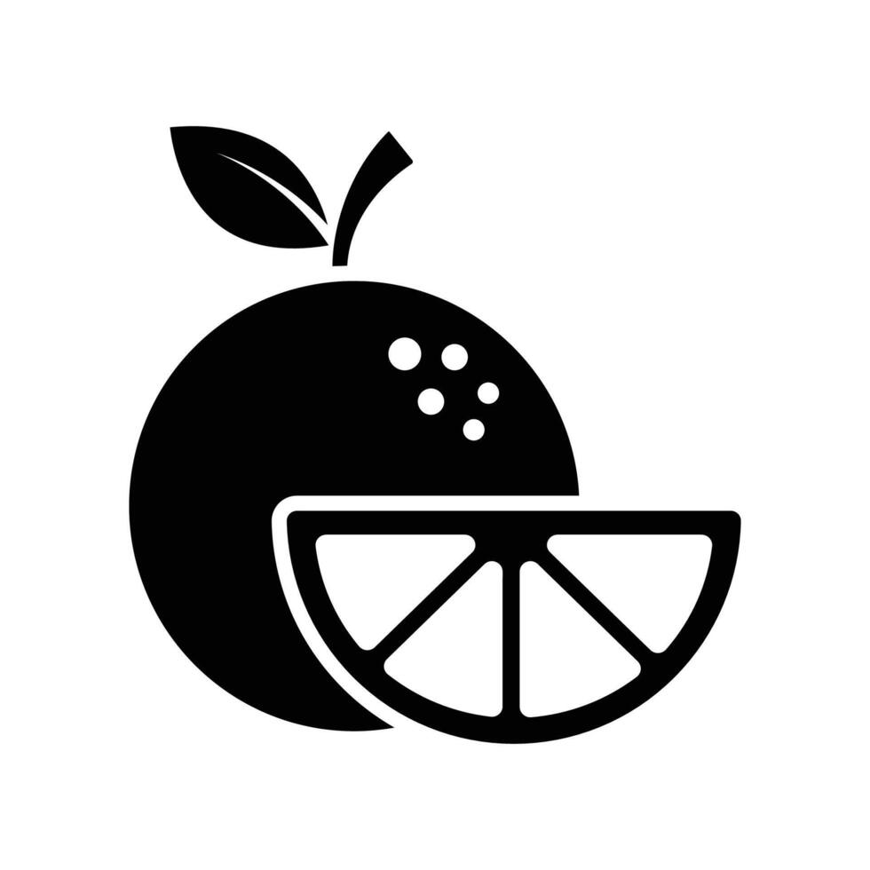 oranje fruit icoon vector ontwerp sjabloon in wit achtergrond