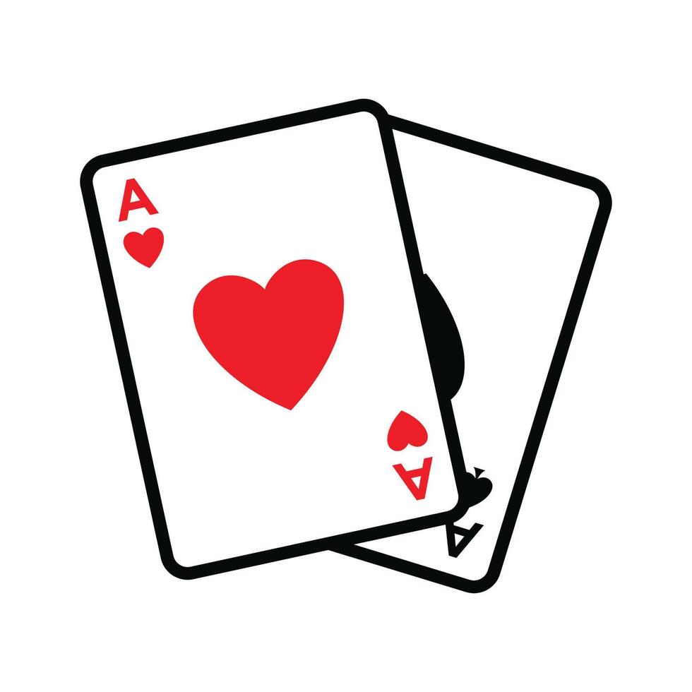 poker kaart icoon vector ontwerp sjabloon in wit achtergrond