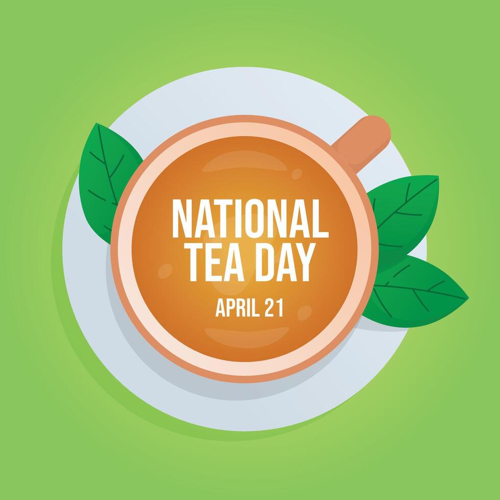 nationaal thee dag ontwerp sjabloon mooi zo voor viering gebruik. thee dag ontwerp illustratie. vector eps 10. vlak ontwerp.