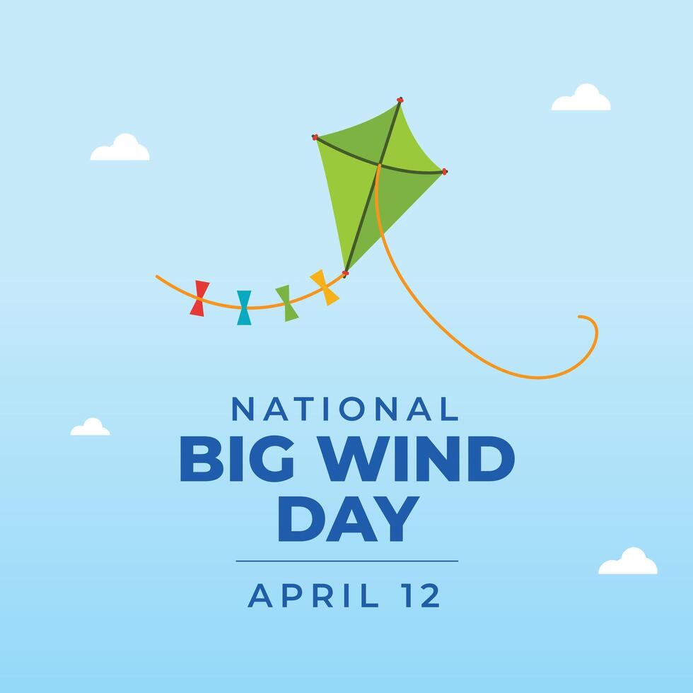 nationaal groot wind dag ontwerp sjabloon mooi zo voor viering gebruik. groot wind illustratie. vector eps 10. vlak ontwerp.