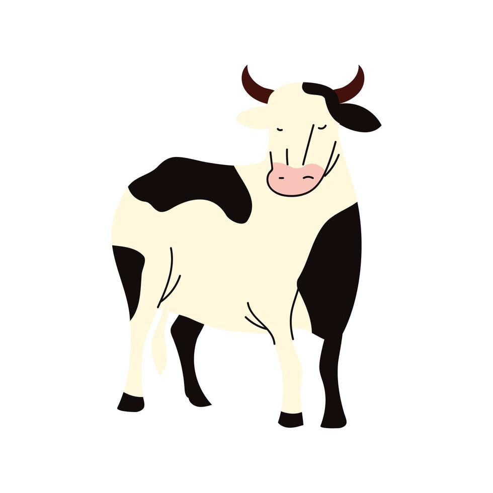 koe dierenboerderij vector