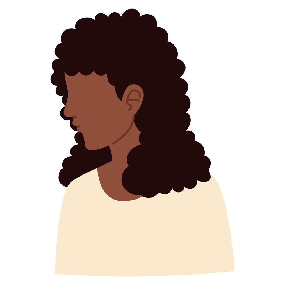 portret afro-amerikaanse vrouw vector