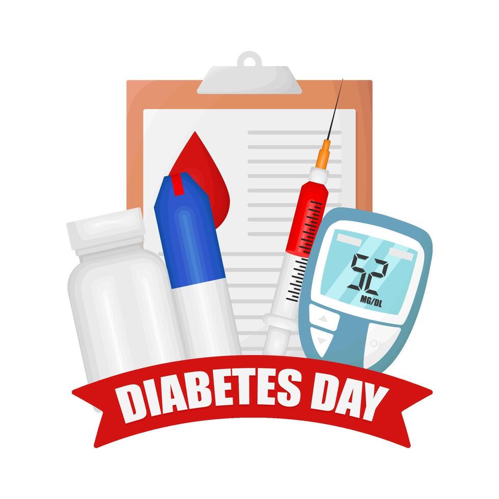 illustratie van wereld diabetes dag vector