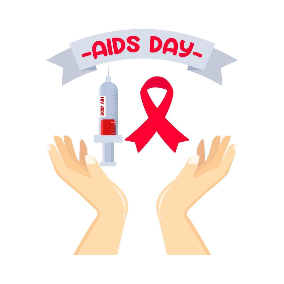 illustratie van wereld aids dag vector