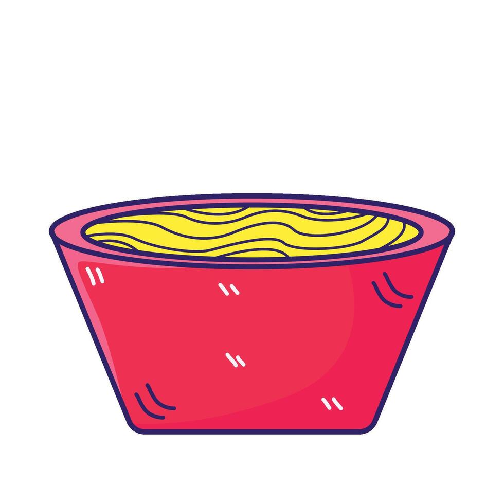 illustratie van noodle vector