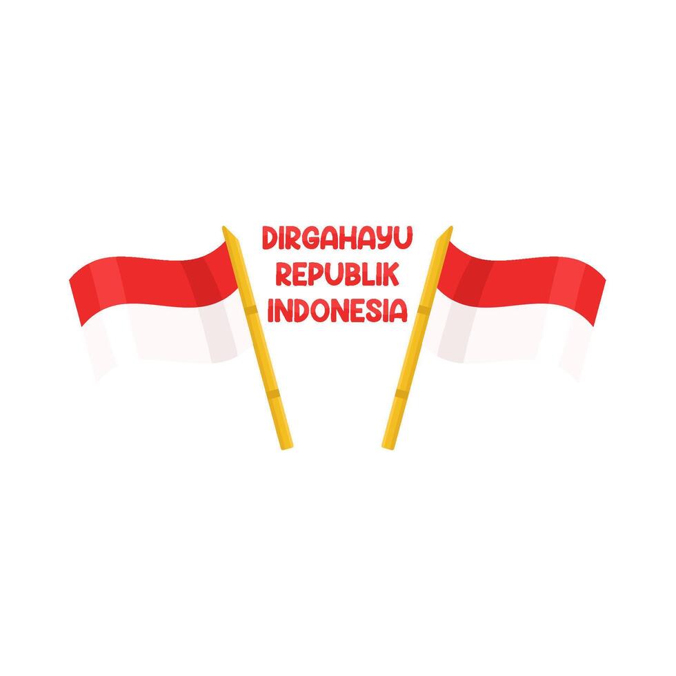 illustratie van dirgahayu republik Indonesië vector