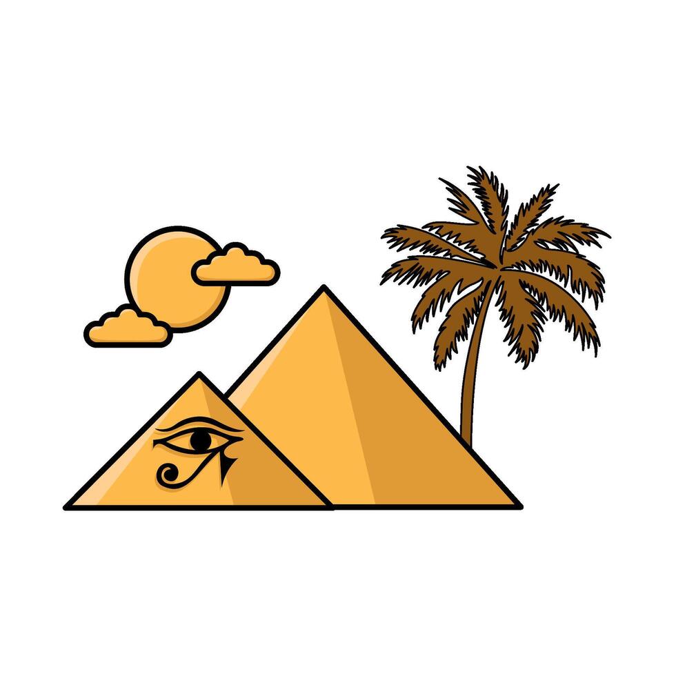 illustratie van Egypte piramide vector