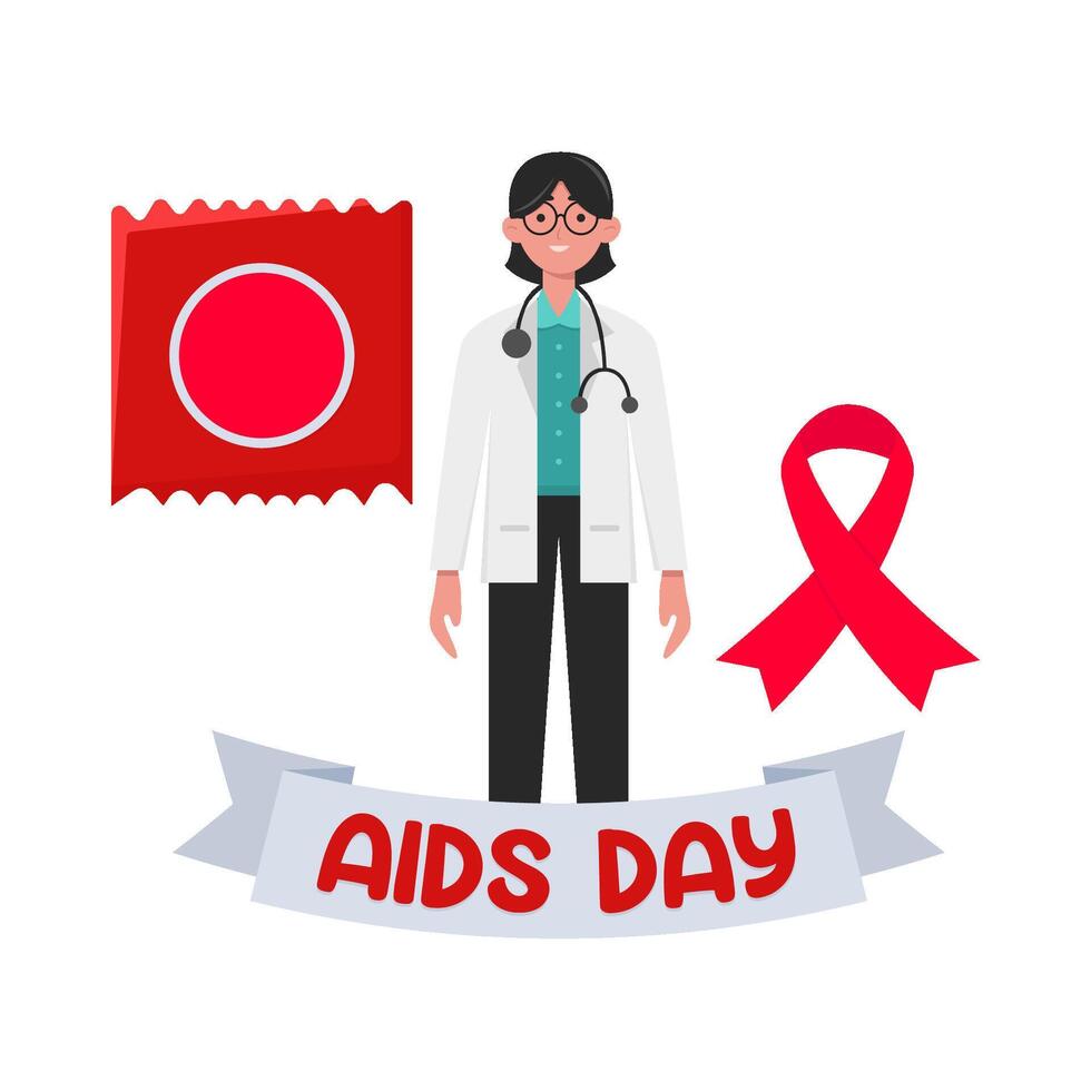 illustratie van wereld aids dag vector