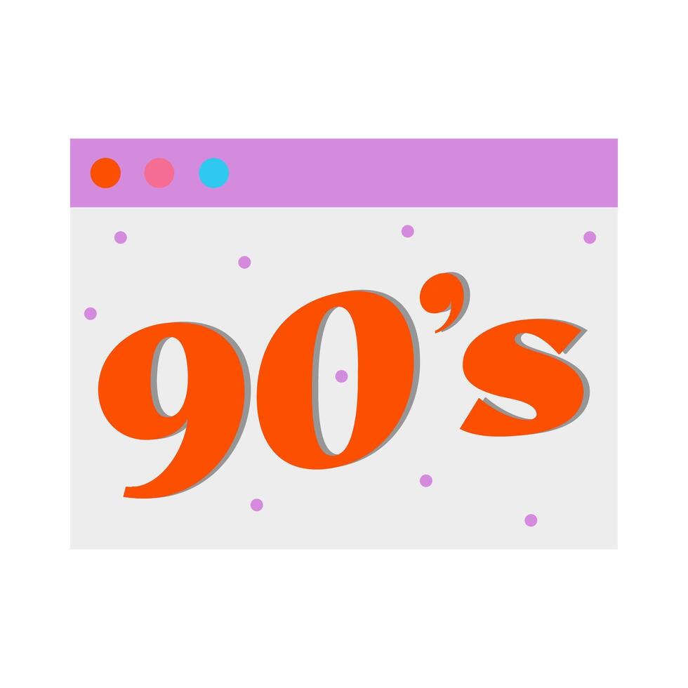 illustratie van 90s vector