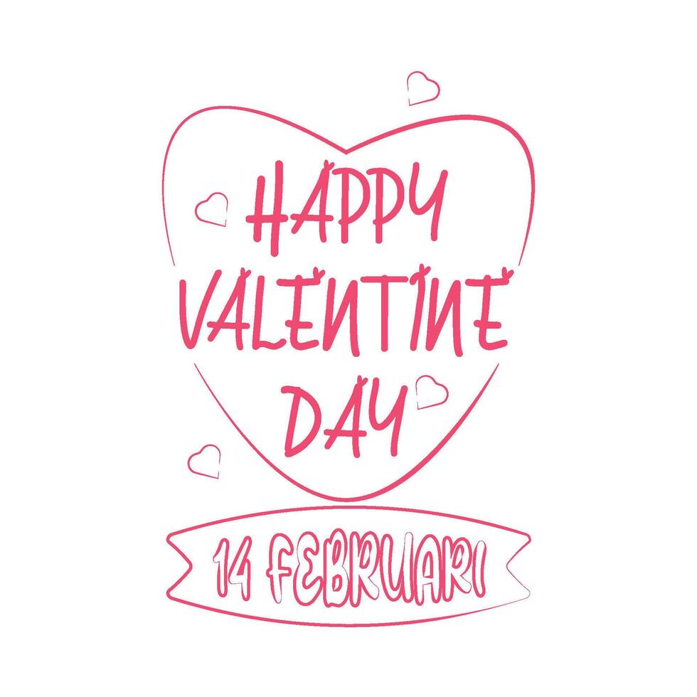 illustratie van gelukkig Valentijn dag vector