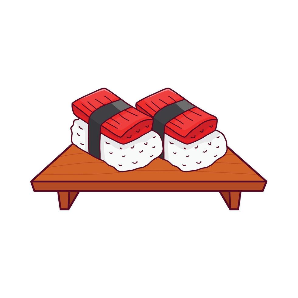 illustratie van sushi vector