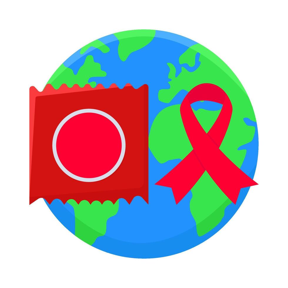 illustratie van wereld aids dag vector