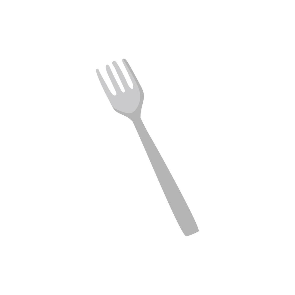 vork bestek gebruiksvoorwerp keuken pictogram geïsoleerde afbeelding vector