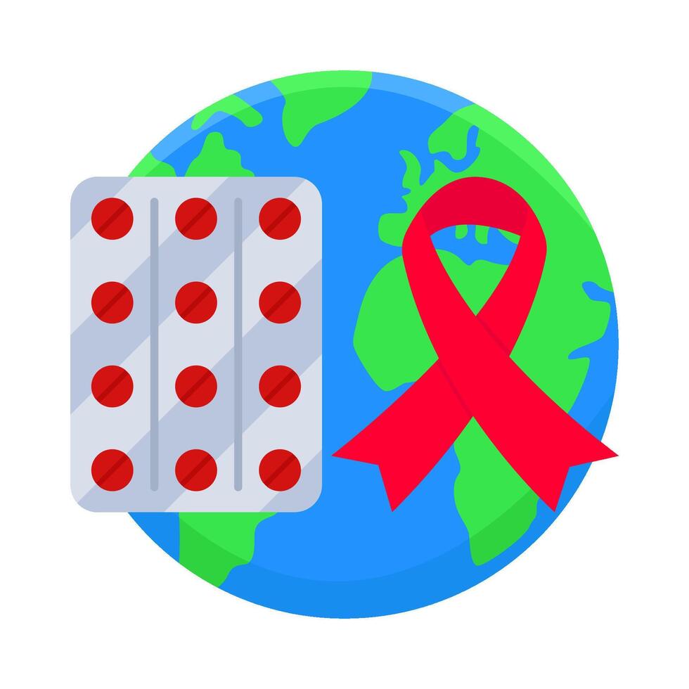 illustratie van wereld aids dag vector