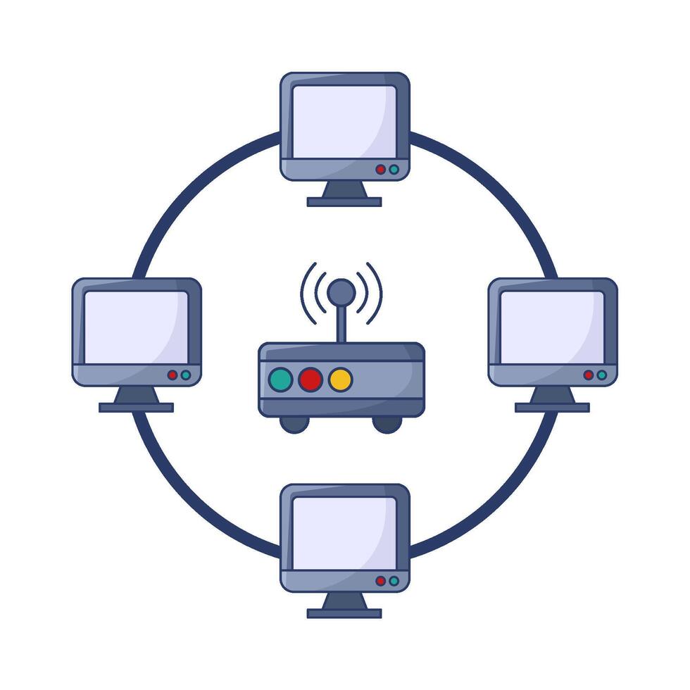 illustratie van Wifi netwerk vector