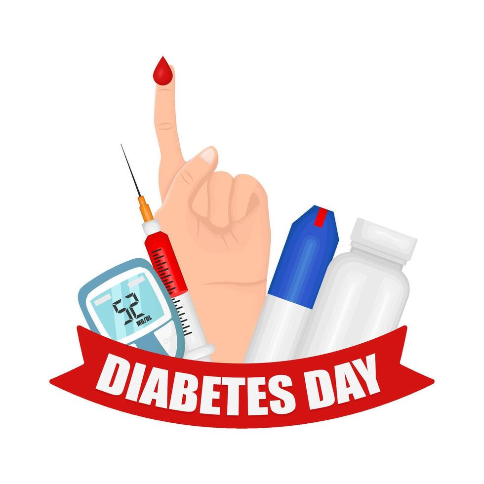 illustratie van wereld diabetes dag vector