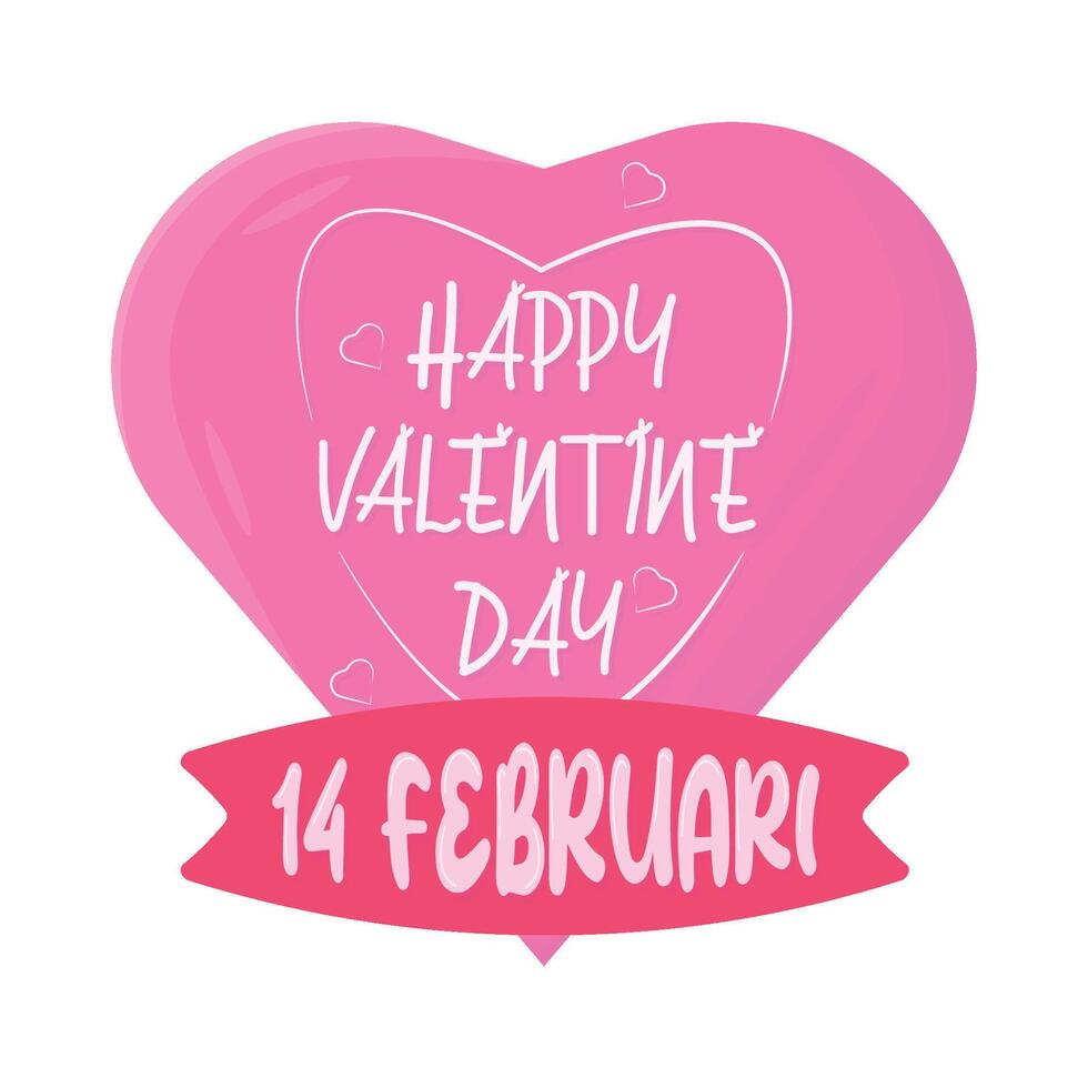 illustratie van gelukkig Valentijn dag vector