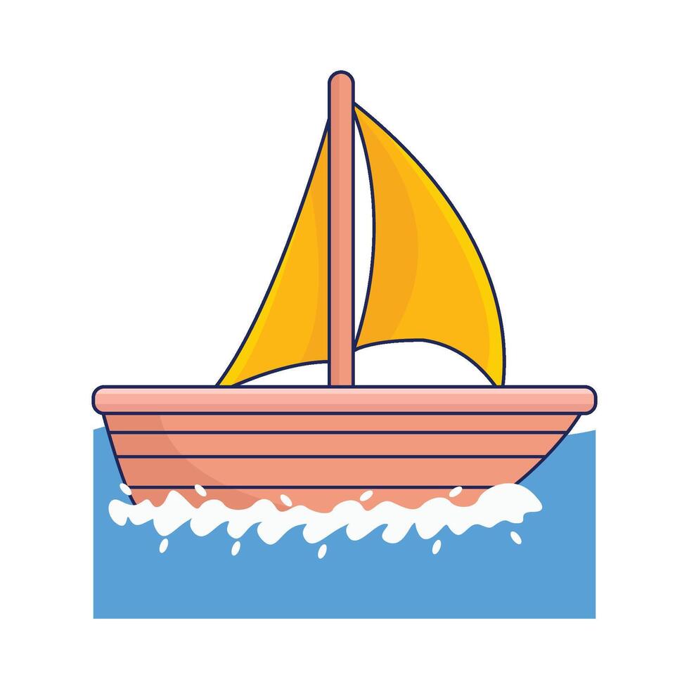 illustratie van boot vector