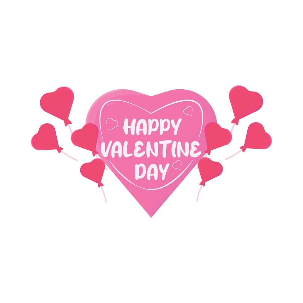 illustratie van gelukkig Valentijn dag vector