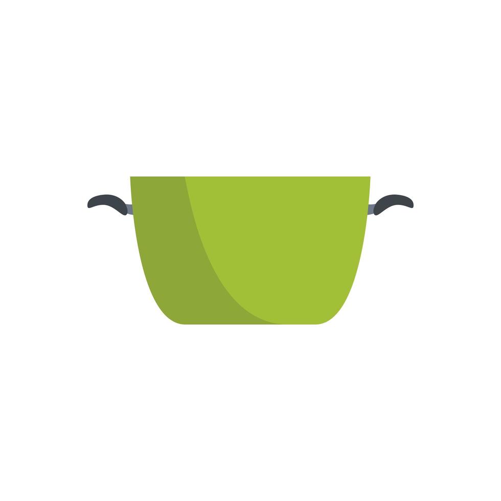 groene pot bestek kookgerei pictogram ontwerp vector