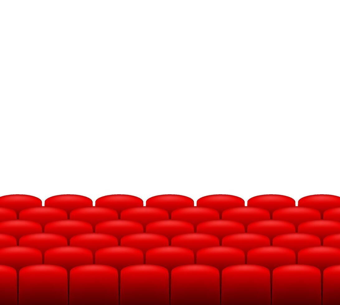 rood film theater stoelen voor comfortabel aan het kijken film. bioscoop stoel. vector illustratie