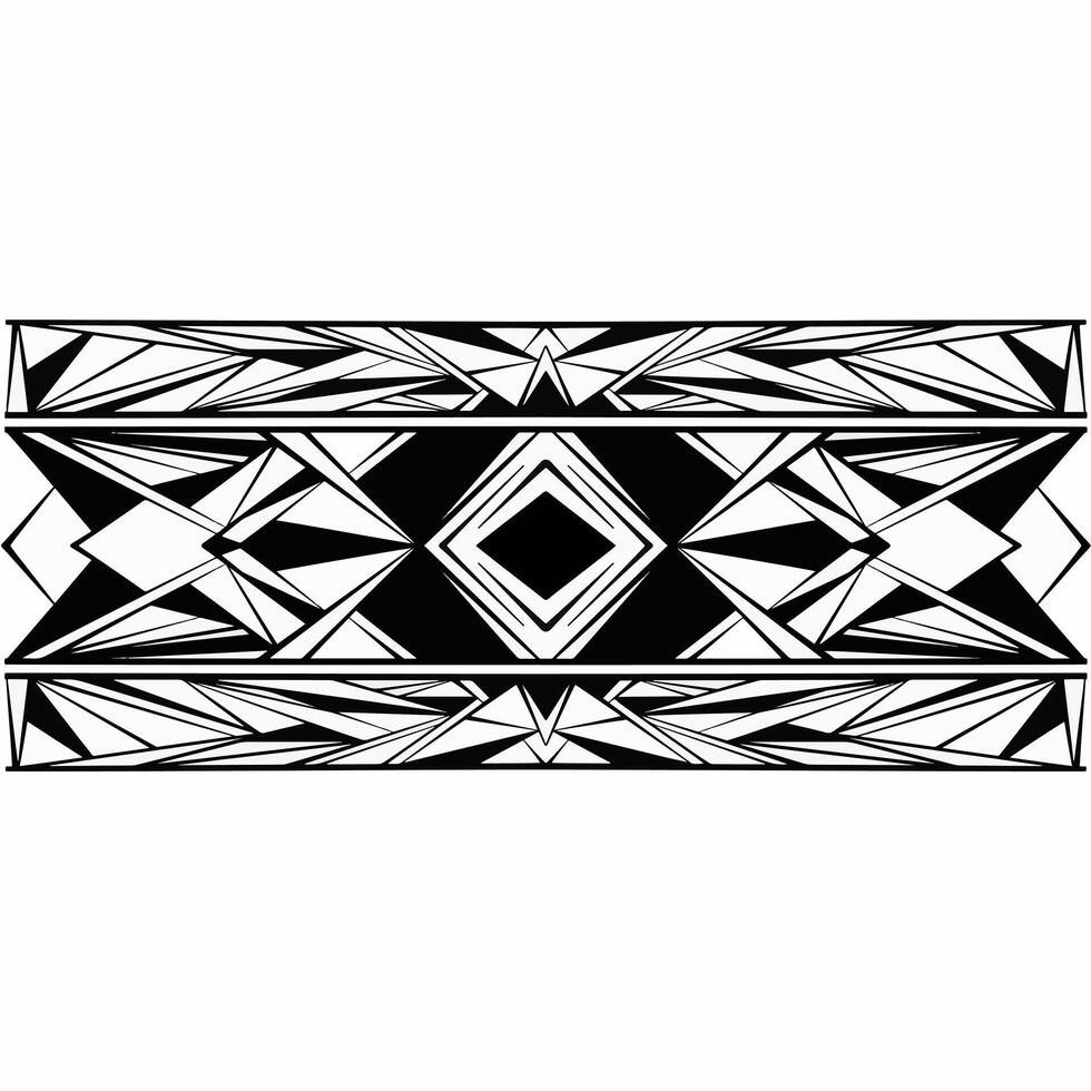 hand- getrokken Maori tribal tatoeëren patroon ontwerp vector